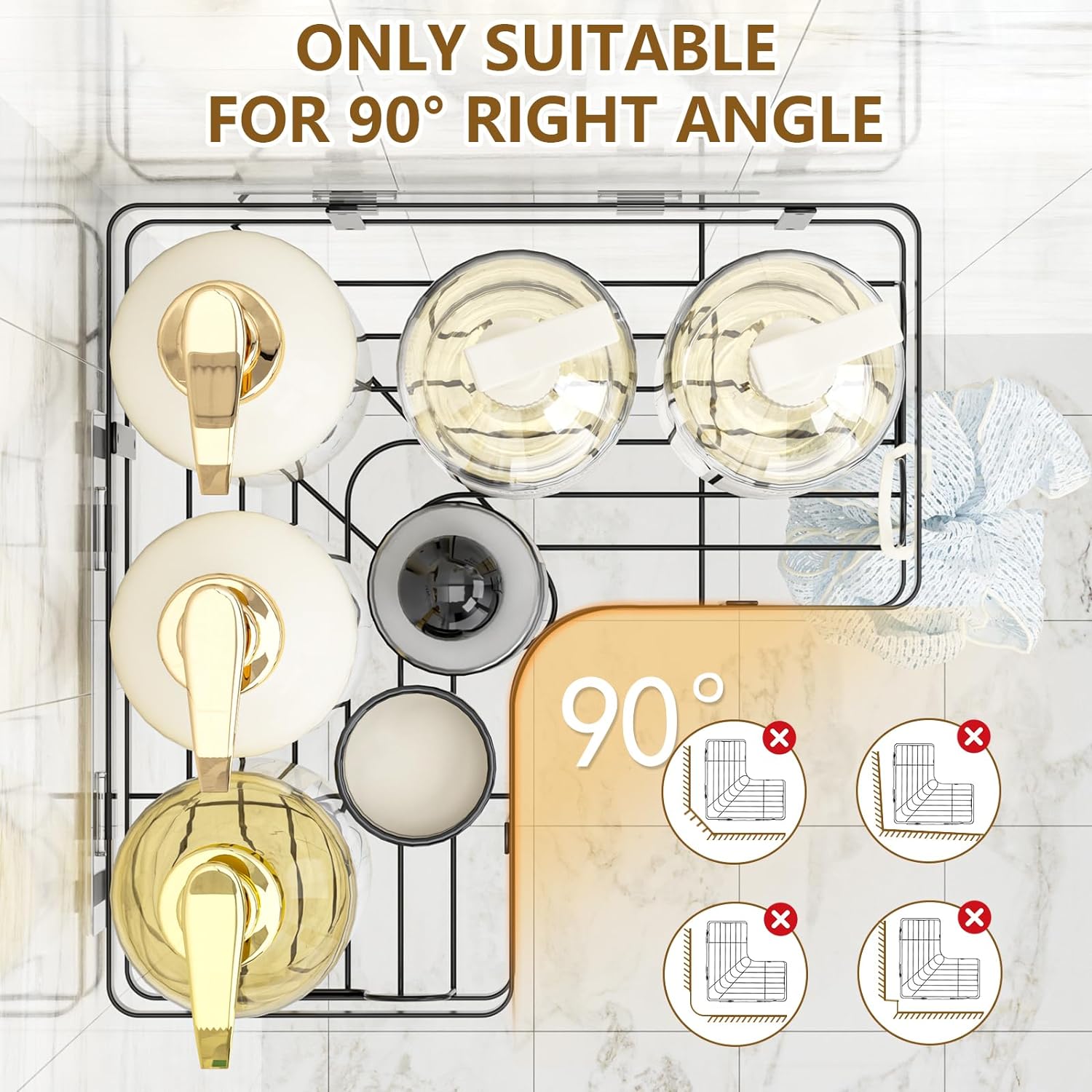 Set Of 5 Mesh Shower Shelves, Multipurpose Wall Storage Racks, Stainless Steel Bathroom Corner Baskets, Shower Basket for Hanging, Shampoo, Shower Gel, Soap Holder Set Of 5 Mesh Shower Shelves, Multipurpose Wall Storage Racks, Stainless Steel Bathroom Corner Baskets, Shower Basket for Hanging, Shampoo, Shower Gel, Soap Holder